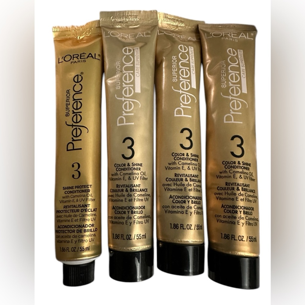 4x L'Oreal Superior Preference Care Supreme 3 Color Shine Conditioner 1.86oz ea.